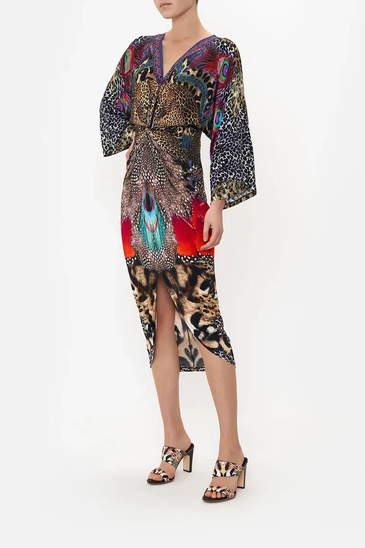 Camilla Xanadu Rising Long Split Front Twist Dress Print XXXL - Image 2