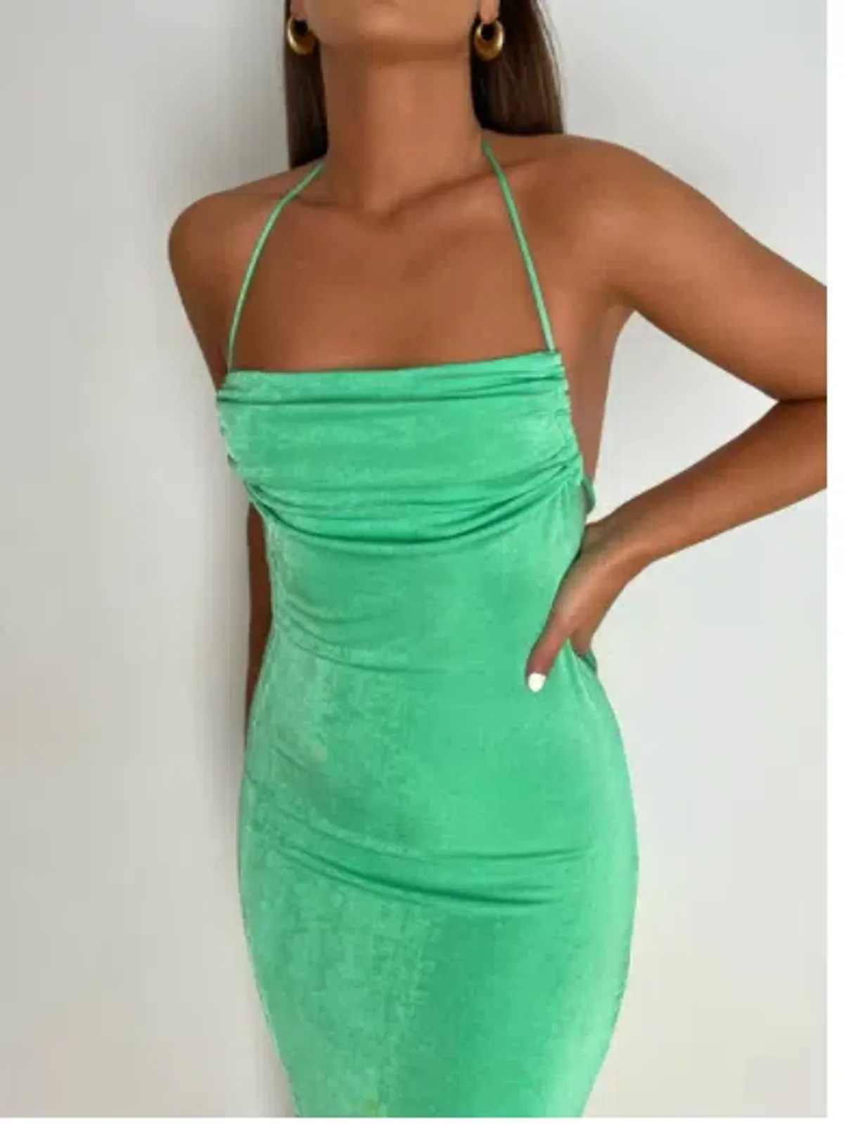 Melani The Label Ciana Midi Dress Green Size 6 - Image 3