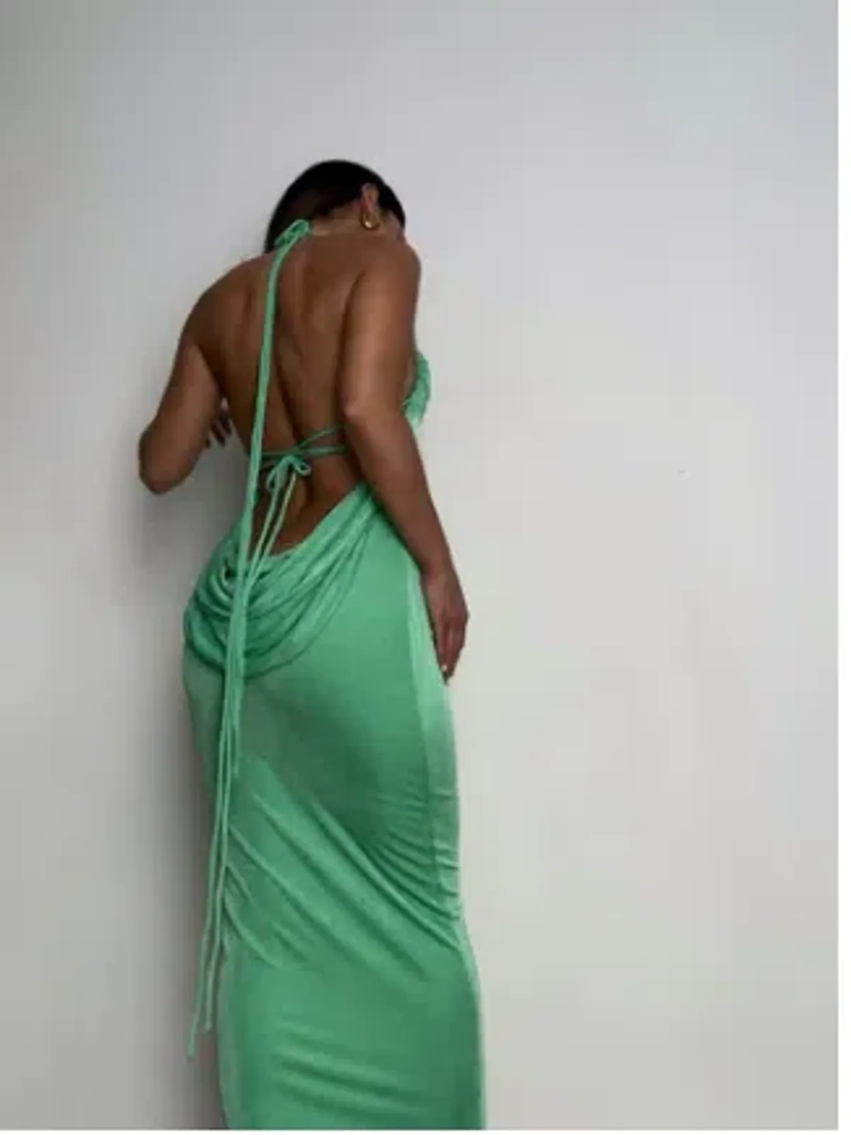 Melani The Label Ciana Midi Dress Green Size 6 - Image 4