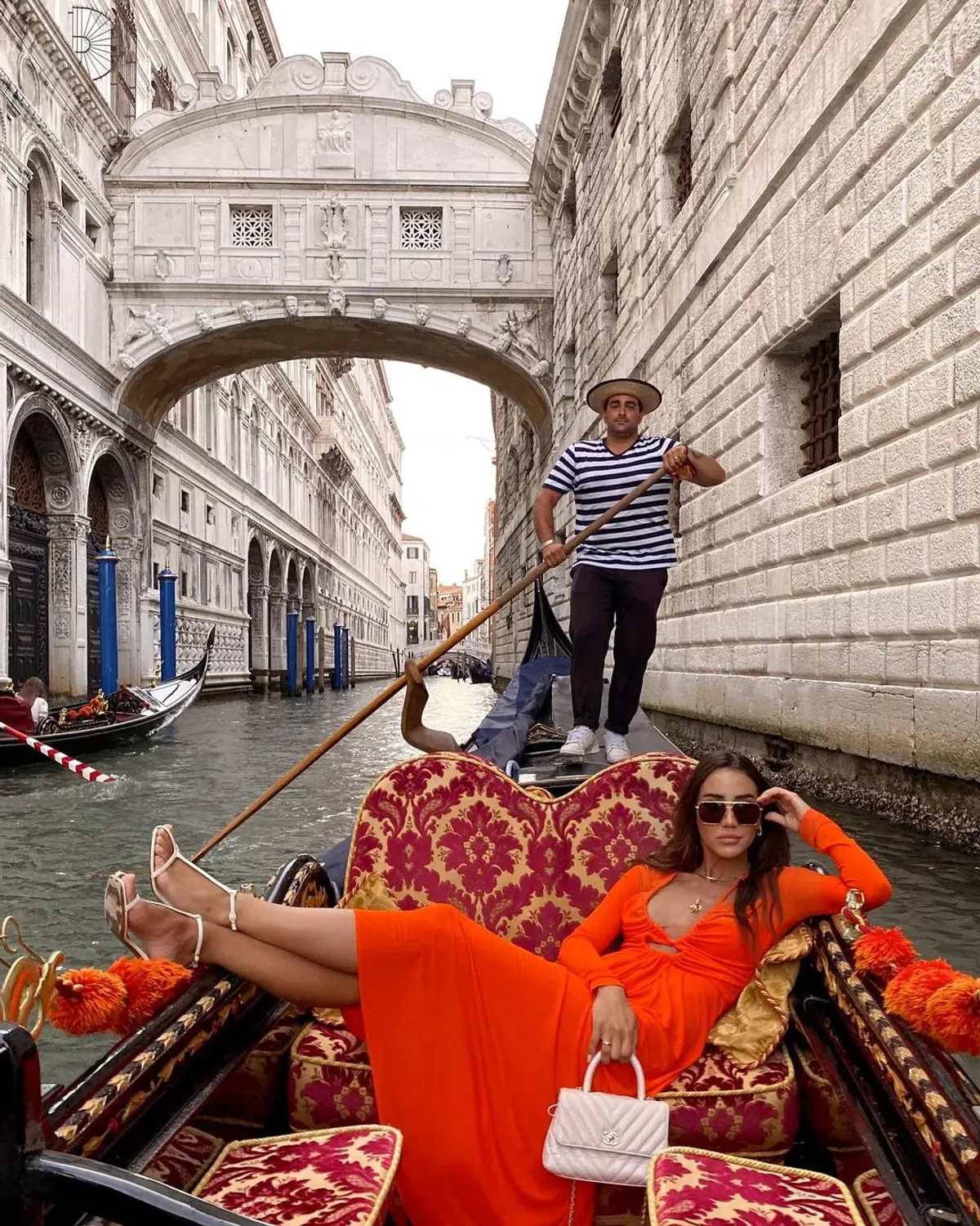 Proenza Schouler Matte Jersey Drawstring Dress Orange Size 6 - Image 3