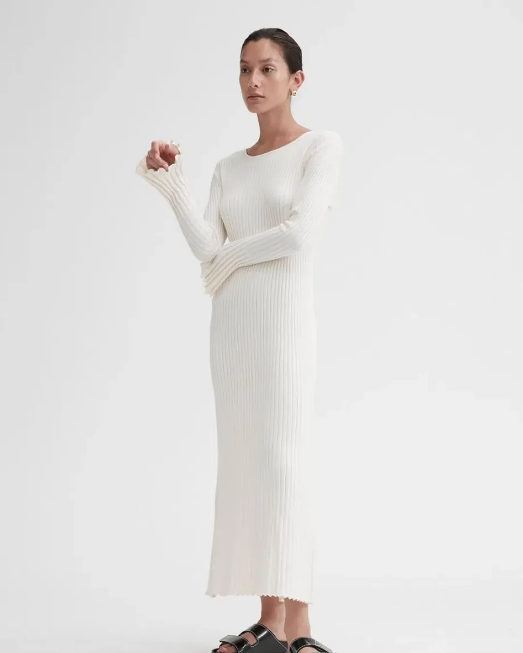 Friends with Frank The Cleo Dress Cream Size M  for rent on The Volte - main image