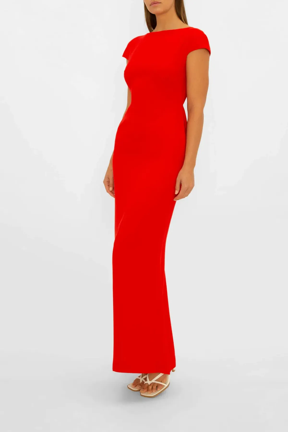 Carla Zampatti Red Bareback Beauty Maxi Dress Red Size 6 - Image 1