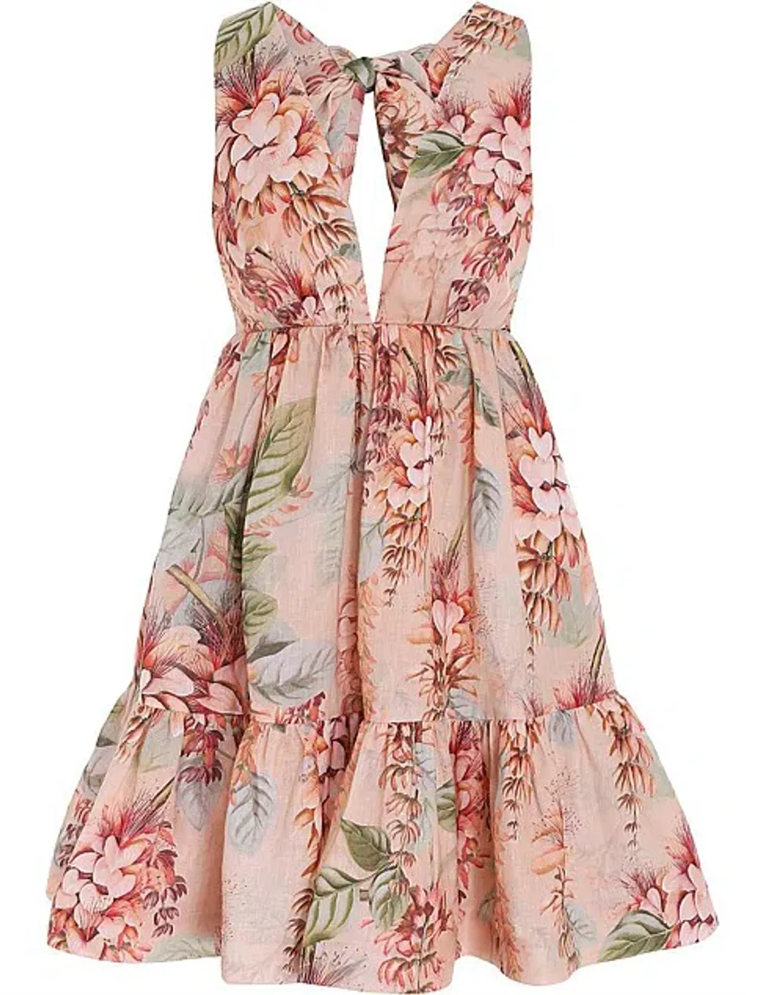Zimmermann Candescent Plunge Neck Mini Print Size 0 for rent on The Volte - main image