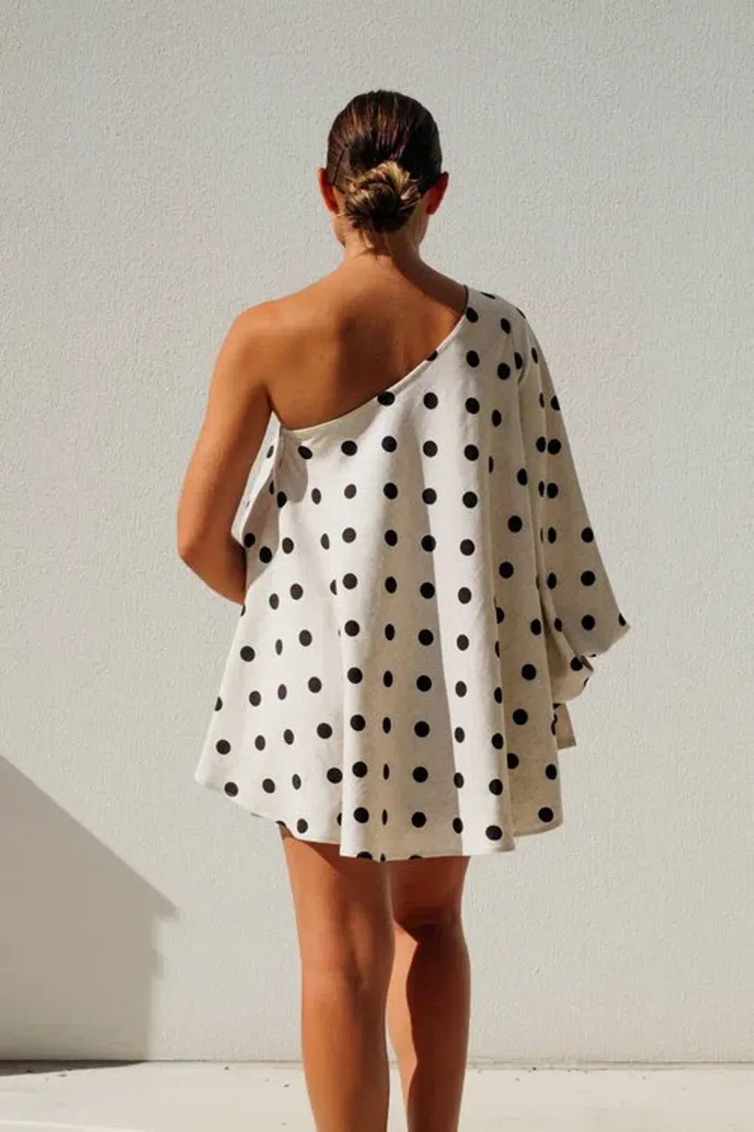 Isabella Longginou Natural Polka Dot Shirt & Short Set Print Size 8 for rent on The Volte - main image