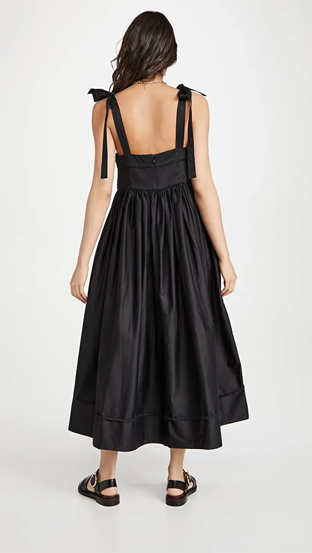 Aje Savoy Midi Dress in Black Size 6 for rent on The Volte - main image