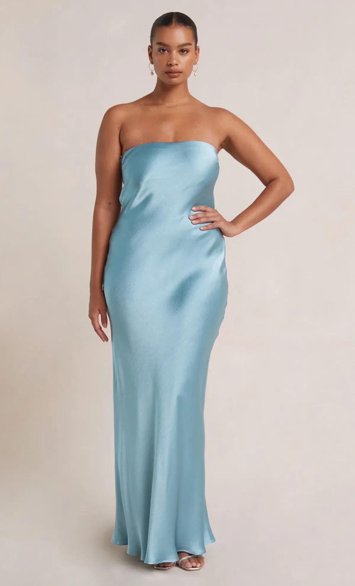 Bec & Bridge Moon Dance Strapless Dress in Sea Spray Blue Size 12 - Image 1