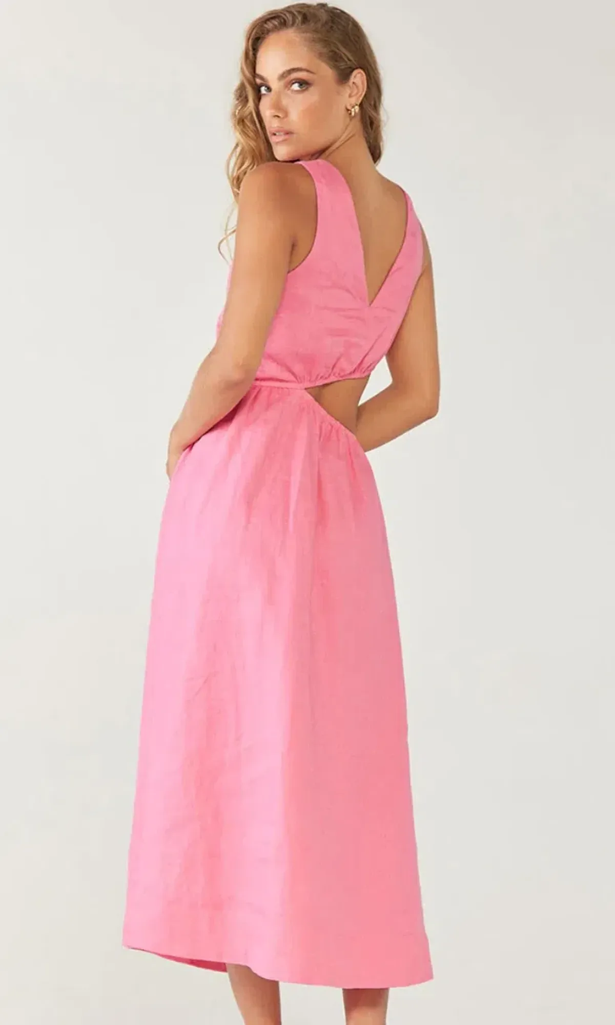 Sovere Mode Midi Dress Pink Size 6 - Image 2