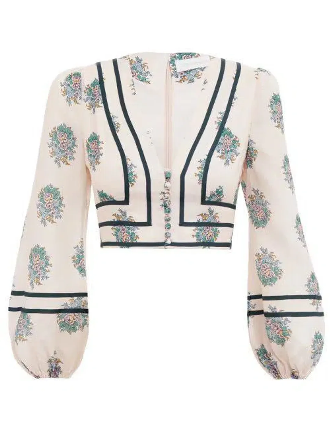 Zimmermann Verity Contrast Bind Top and Pants Set Print Size 3 for rent on The Volte - main image