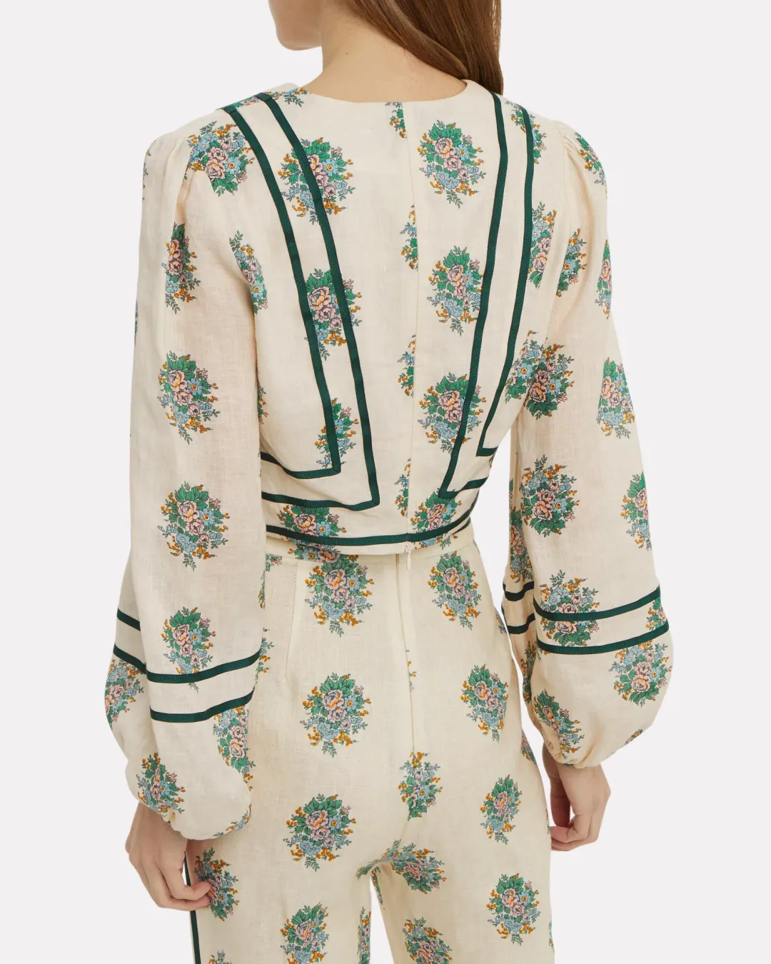 Zimmermann Verity Contrast Bind Top and Pants Set Print Size 3 for rent on The Volte - main image