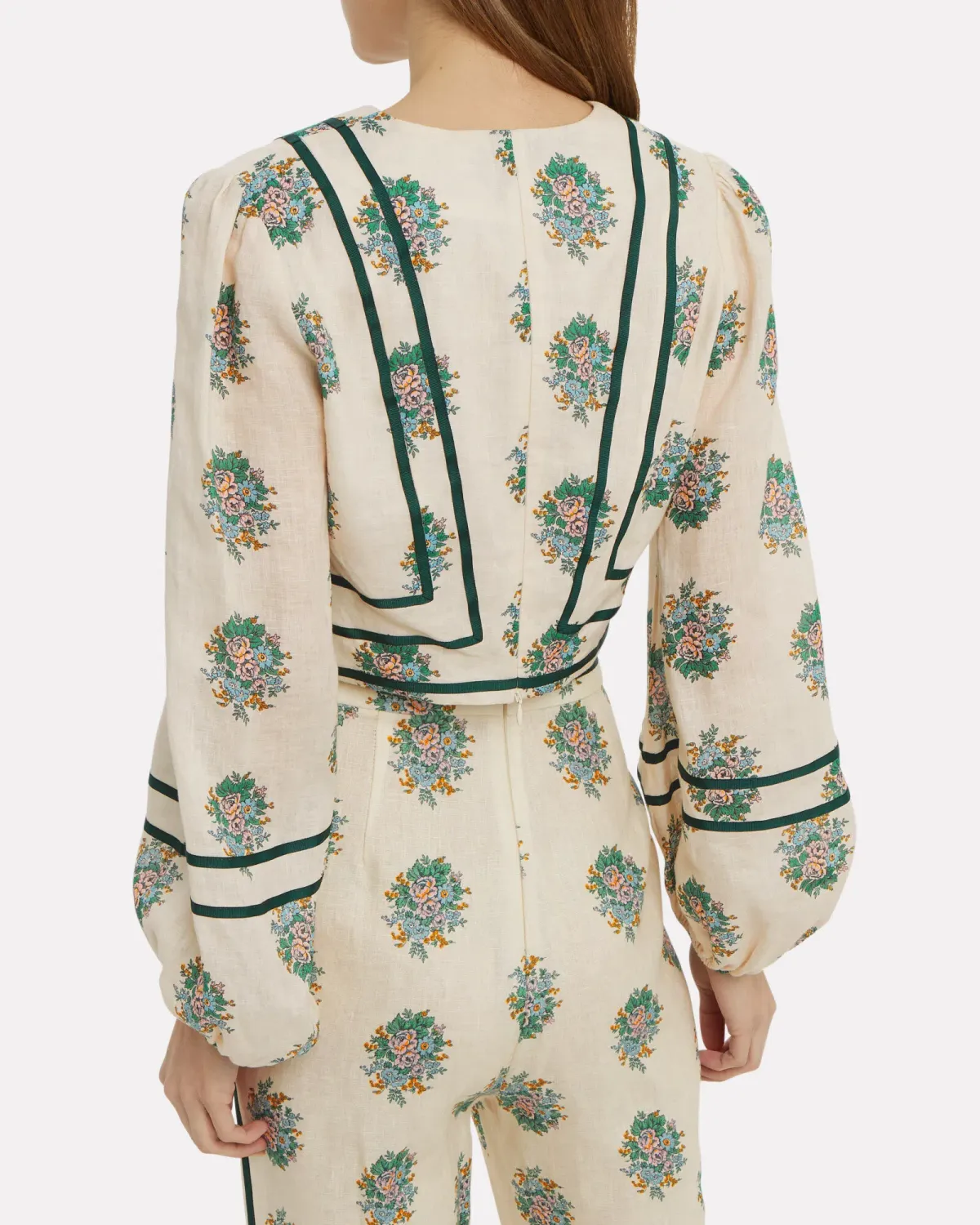 Zimmermann Verity Contrast Bind Top and Pants Set Print Size 3 - Image 2