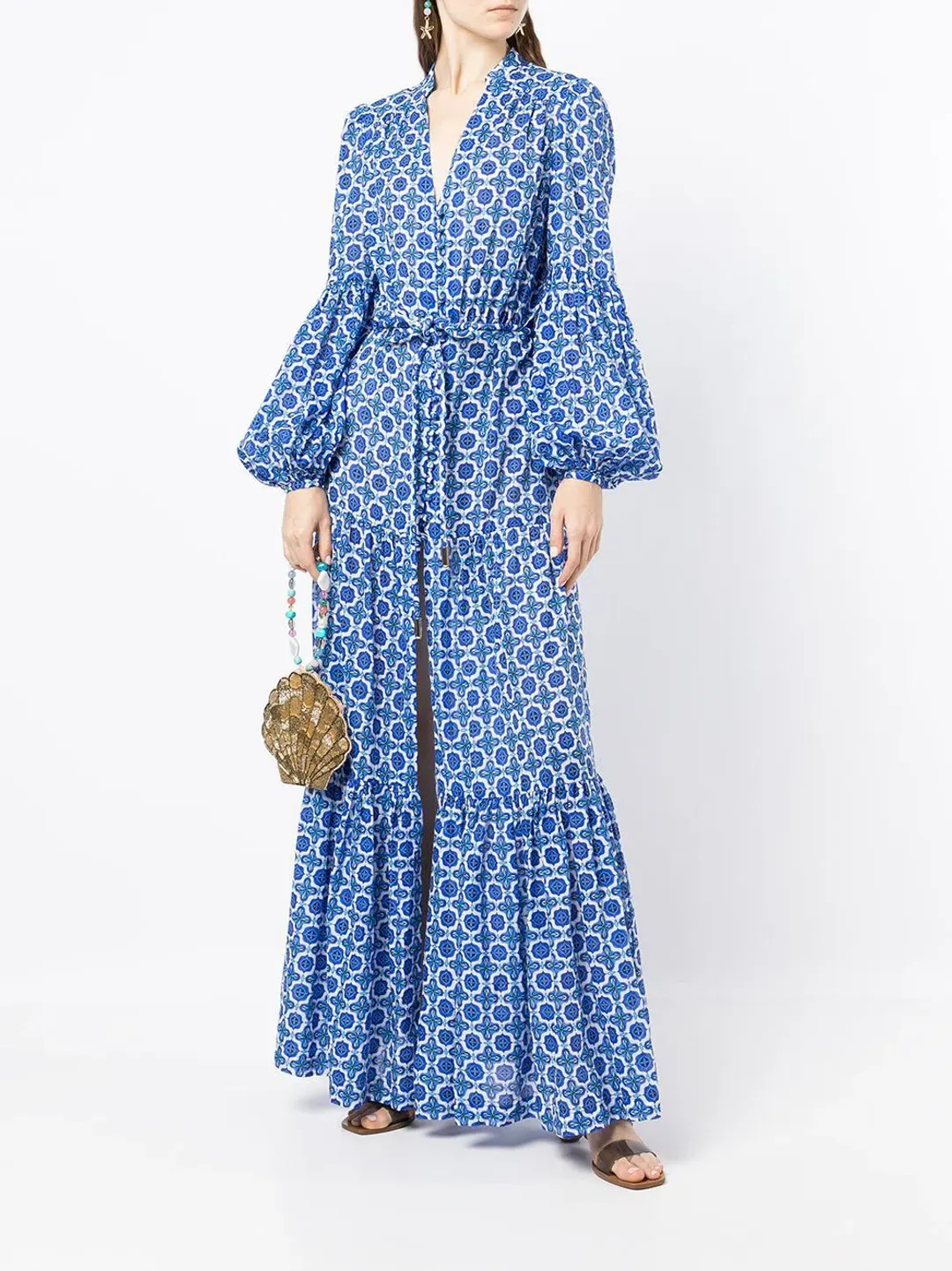 Rebecca Vallance Santorini Kaftan Print Size 8  for rent on The Volte - main image