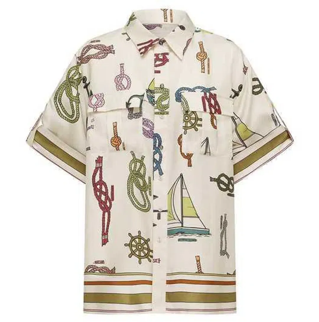 Alemais Ships Ahoy Man Shirt and Pants Set Print Size 8 for rent on The Volte - main image