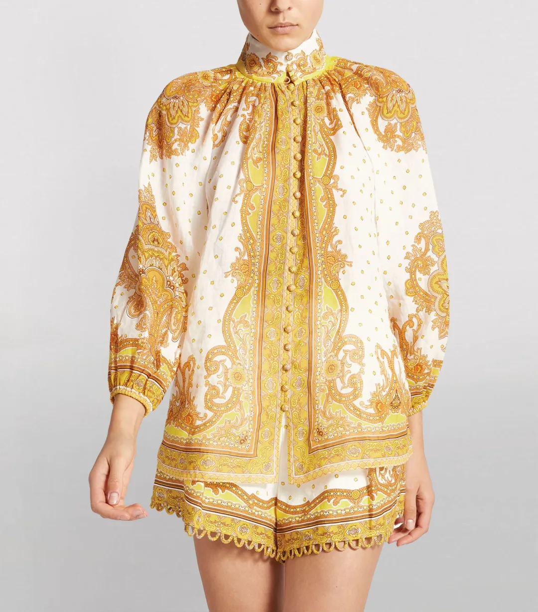 Zimmermann Bells Paisley Blouse & Short Set Print Size 1 for rent on The Volte - main image