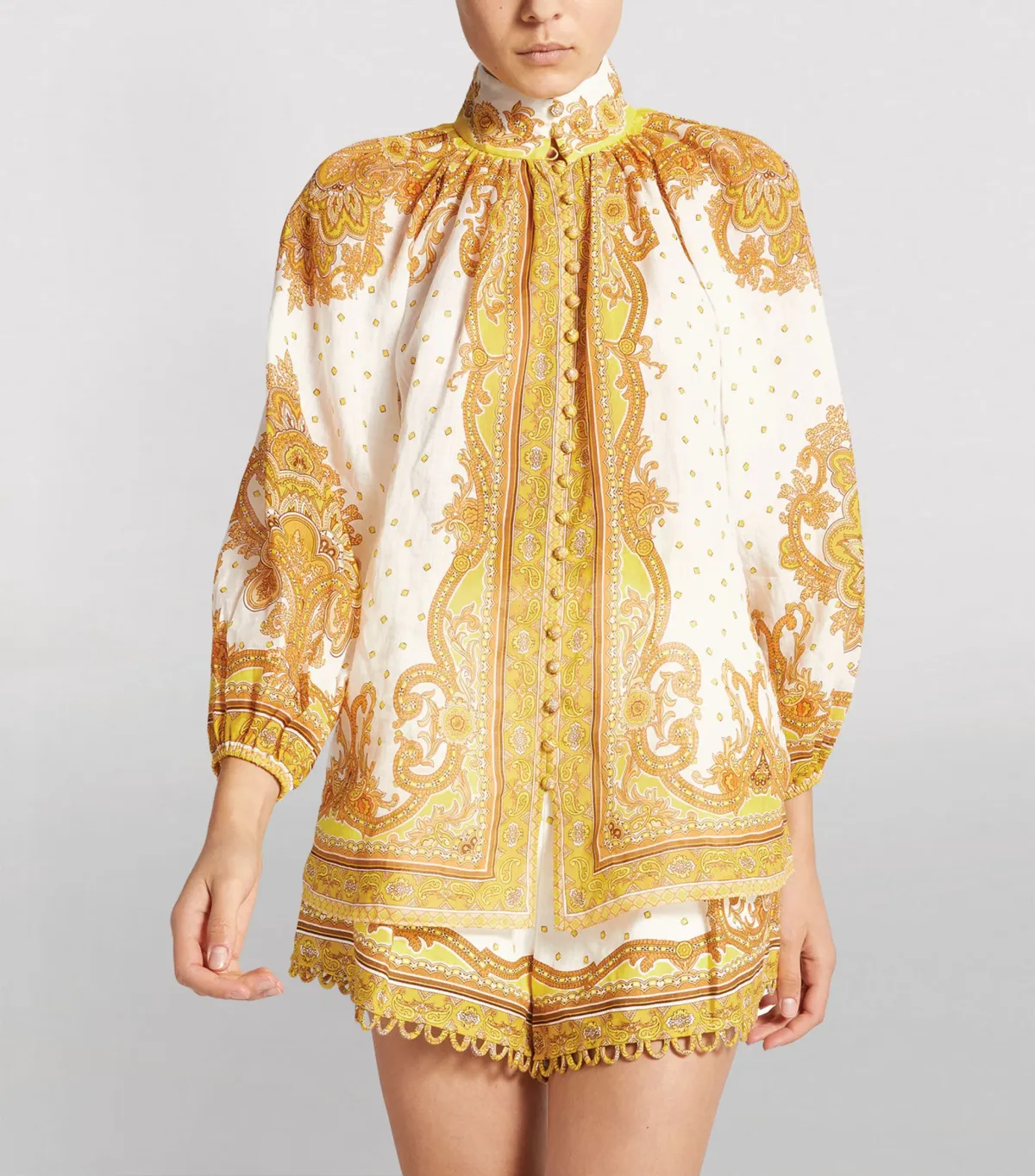 Zimmermann Bells Paisley Blouse & Short Set Print Size 1 - Image 3