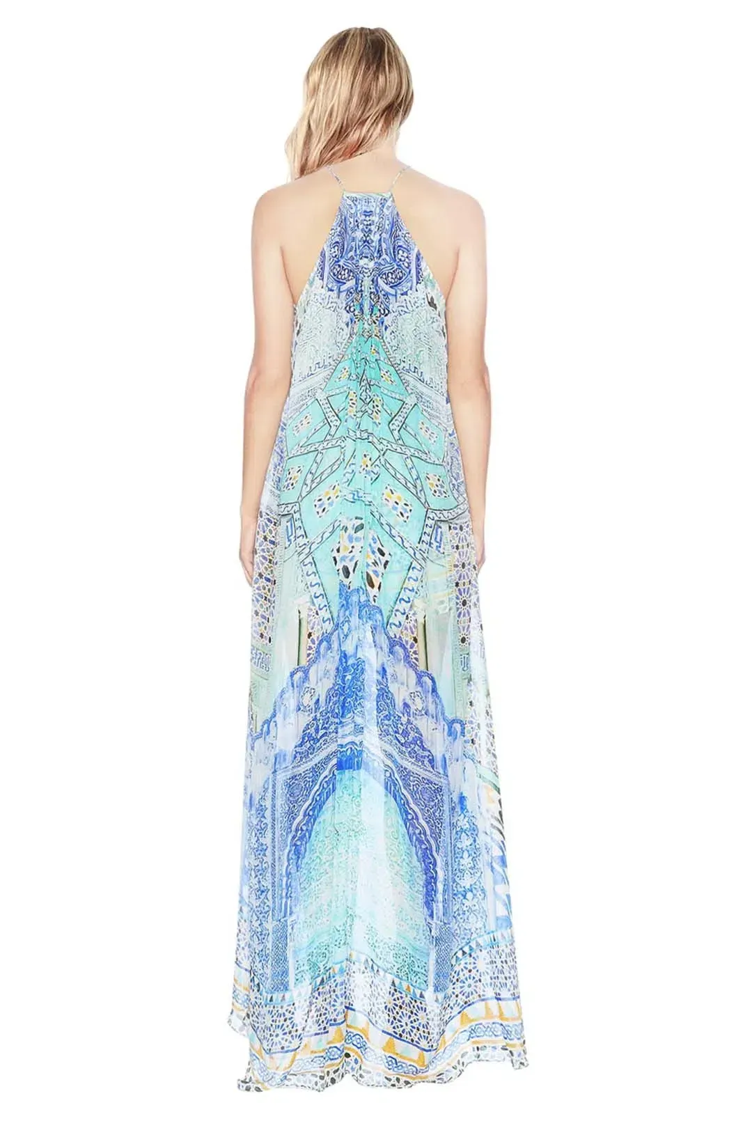 Camilla Sultans Gate Halter Overlay Long Dress Print Size 1 for rent on The Volte - main image