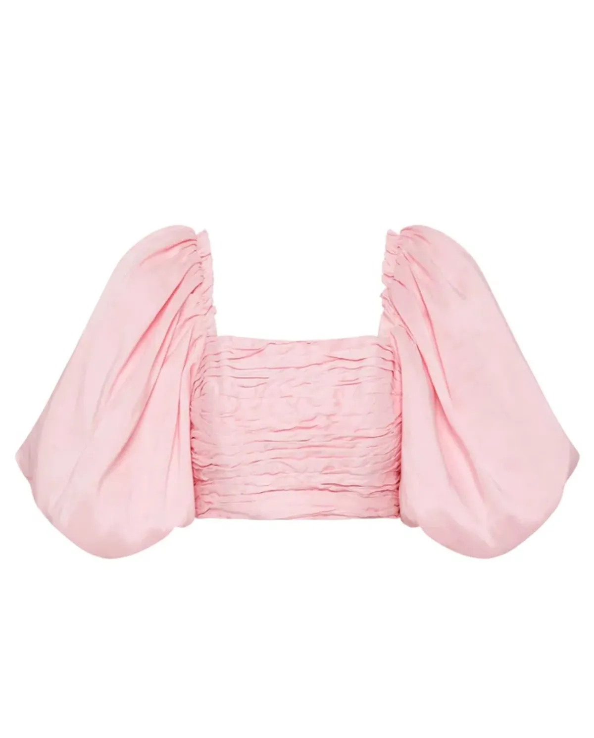 Aje Myriad Puff Sleeve Cropped Top & Tiered Mini Skirt Set Pink Size 4 - Image 2