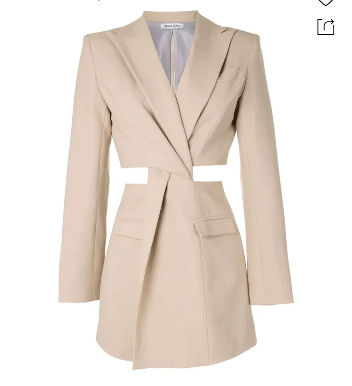 Anna Quan Chiara Dress Beige Size 8 - Image 3