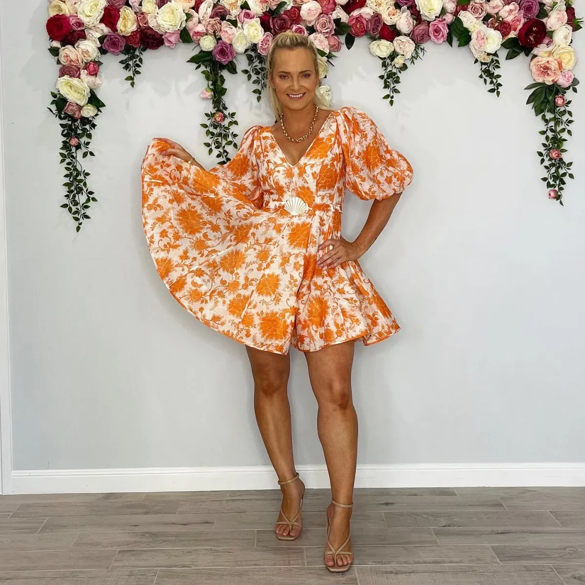 Zimmermann Postcard Puff Sleeve Mini Dress Floral Size 1 (10) - Image 1