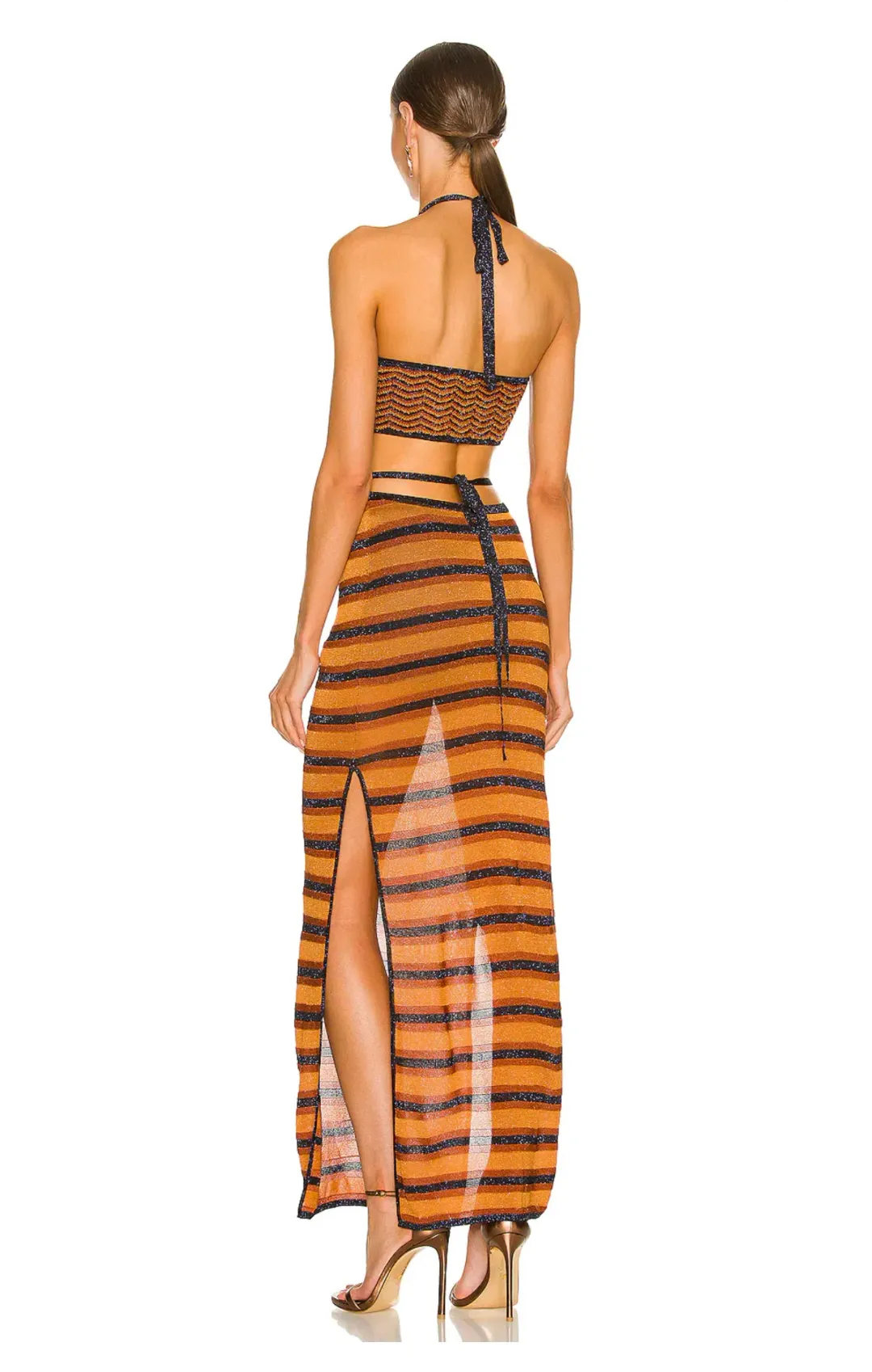 Bec & Bridge Ziggy Knit Maxi Dress Orange Size 6 for rent on The Volte - main image