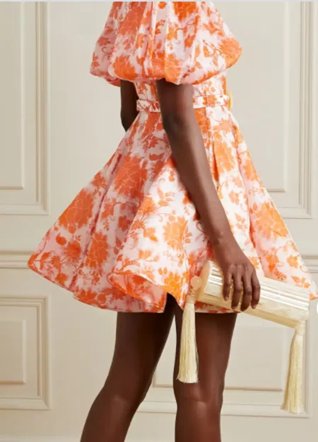 Zimmermann Postcard Puff Sleeve Mini Dress Print Size 1/Au 10 for rent on The Volte - main image