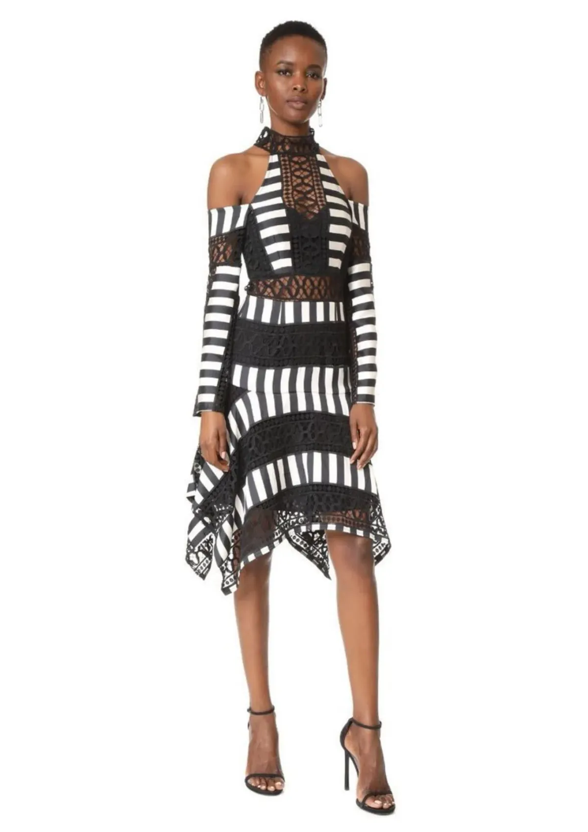 Thurley Candystripe Dress Black/White Size 12 - Image 1