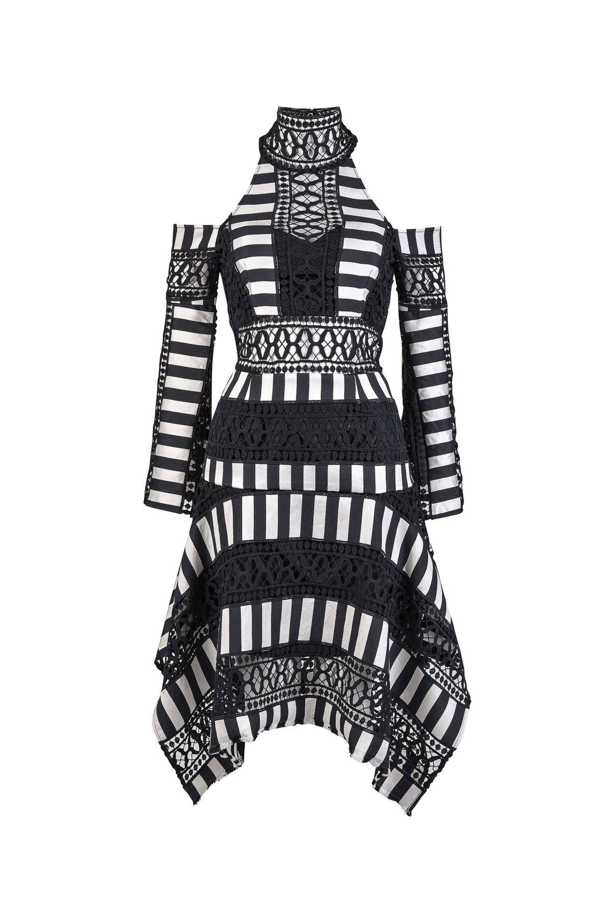 Thurley Candystripe Dress Black/White Size 12 - Image 5