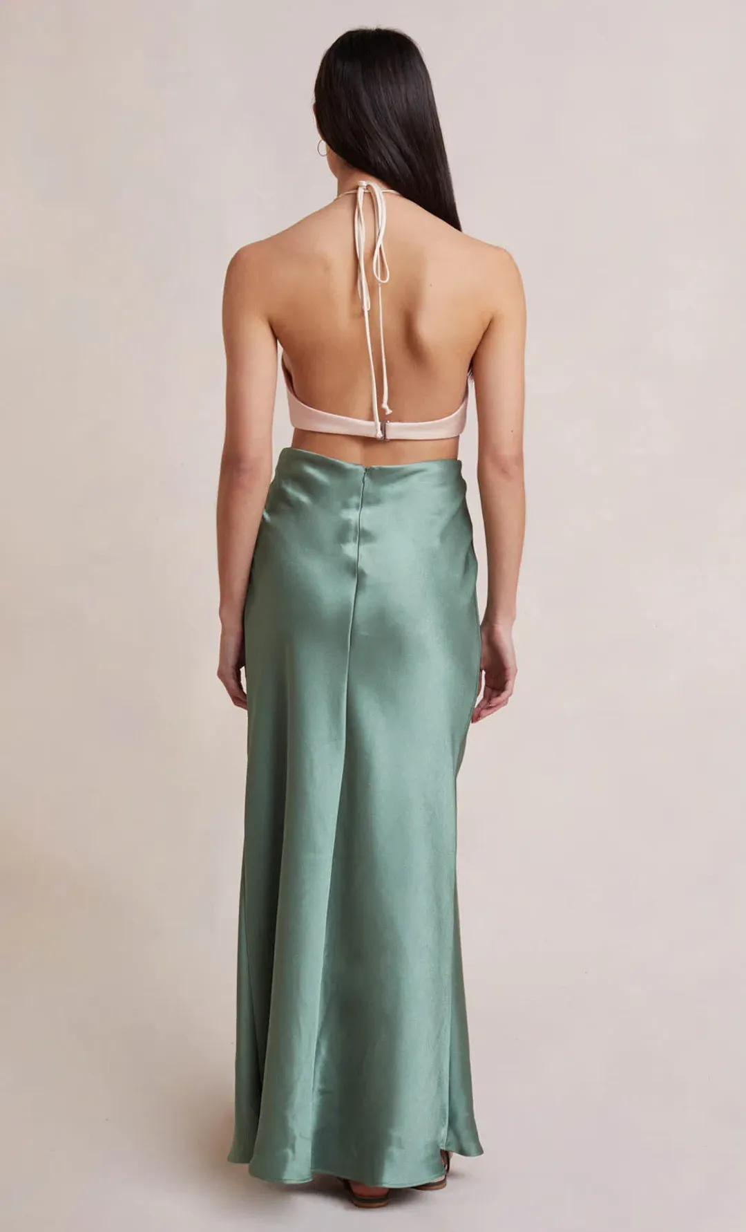 Bec & Bridge Carrie Halter Maxi Dress Green Size 12 for rent on The Volte - main image