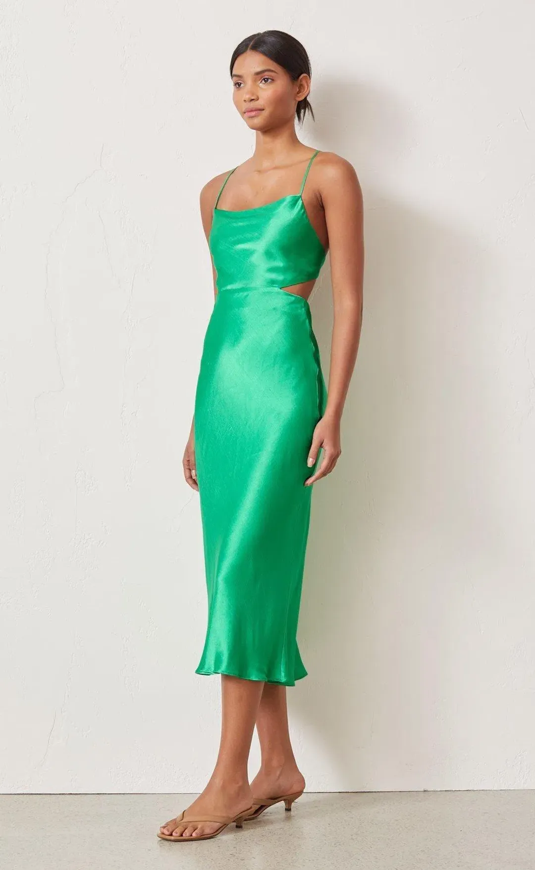 Bec & Bridge Loren Cut Out Midi Dress - Green - Size 10 for rent on The Volte - main image
