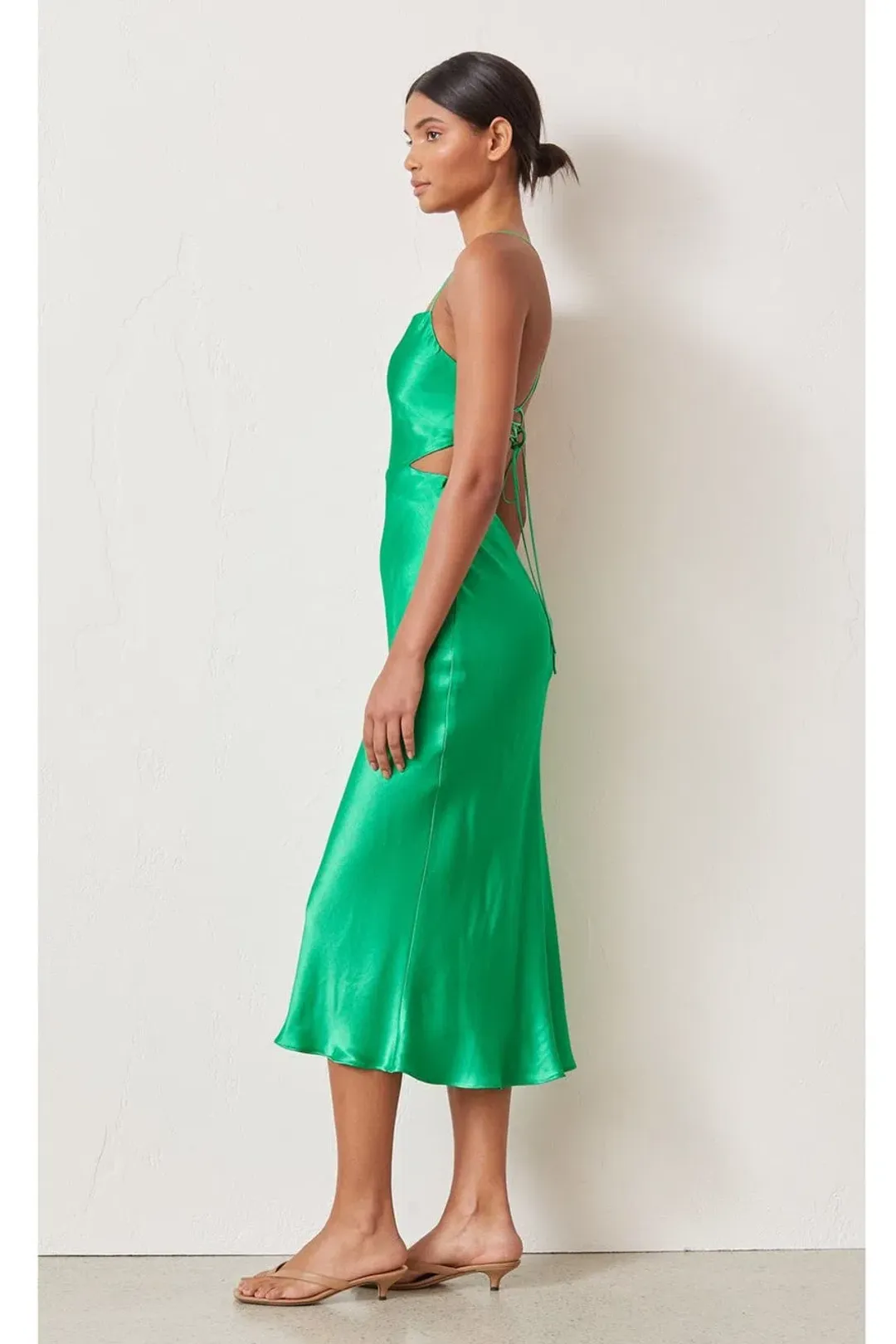 Bec & Bridge Loren Cut Out Midi Dress - Green - Size 10 for rent on The Volte - main image