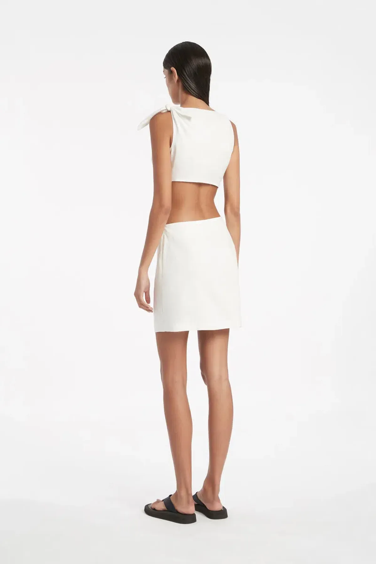 Sir the Label Ambroise Knot Mini Dress - Ivory White - Size 1 (AU 8) - Image 3