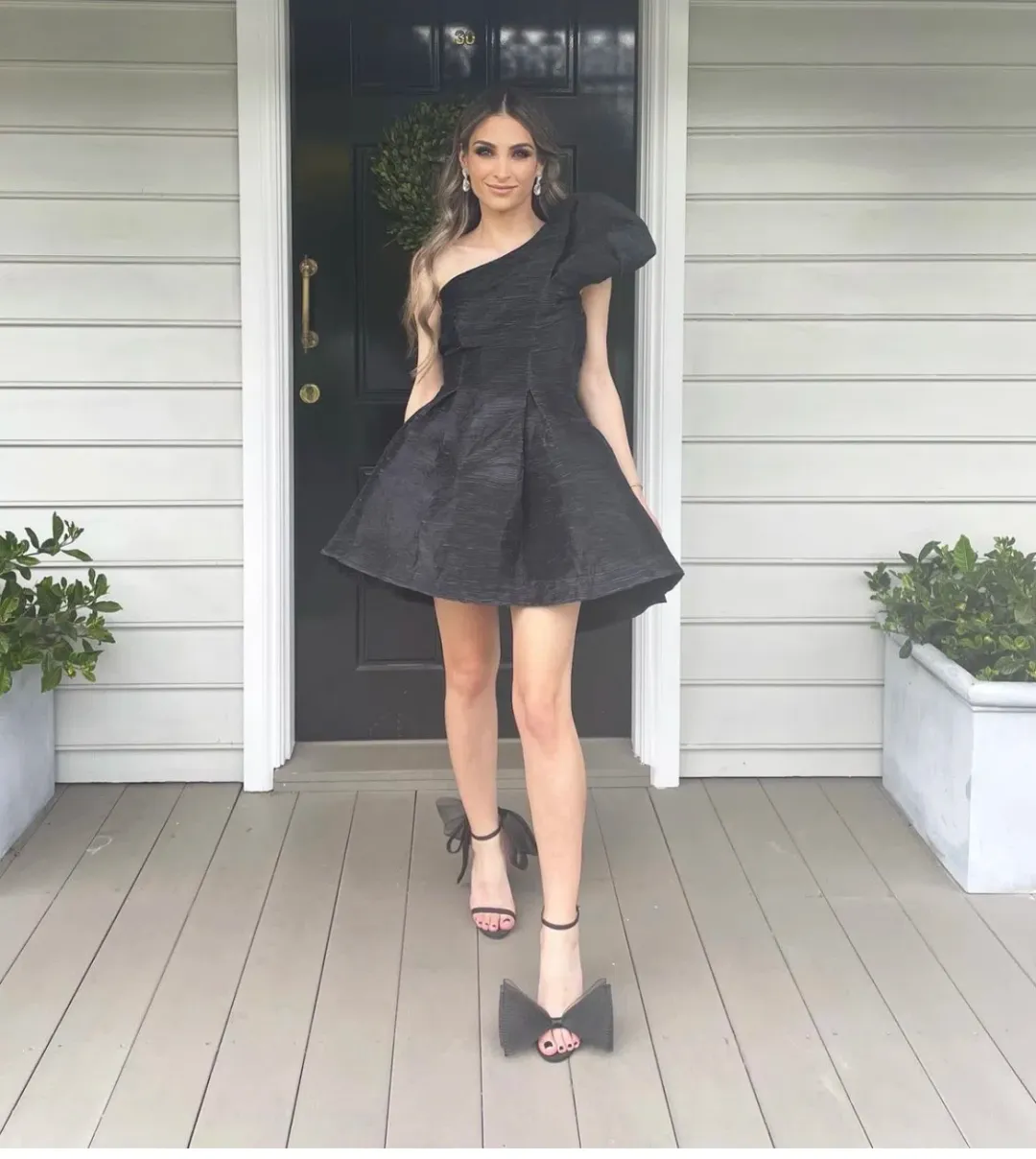 Rachel Gilbert Angus Mini Dress Black Size AU 12 for rent on The Volte - main image