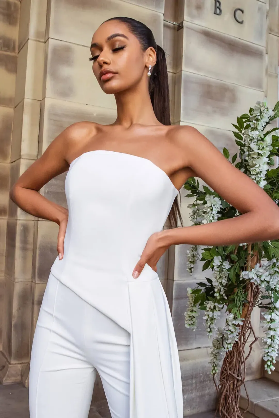 Nadine Merabi Faye Top White Size 12  for rent on The Volte - main image