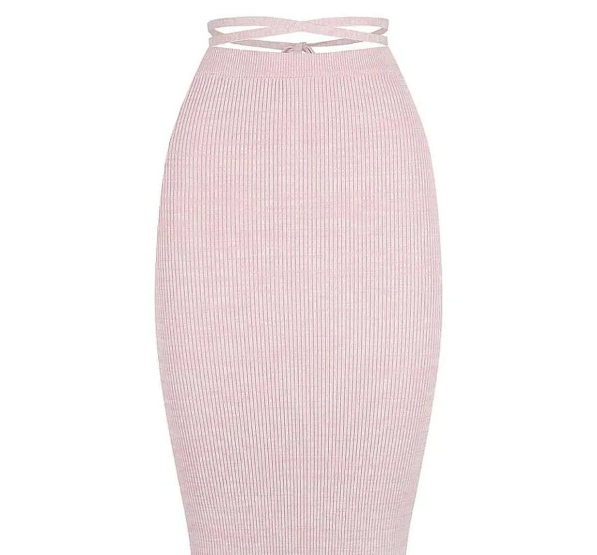 St. Cloud Label Milan Space Dye Mock Neck Knit Top and Savannah Space Dye Knit Skirt Set Pink Size 6 - Image 4