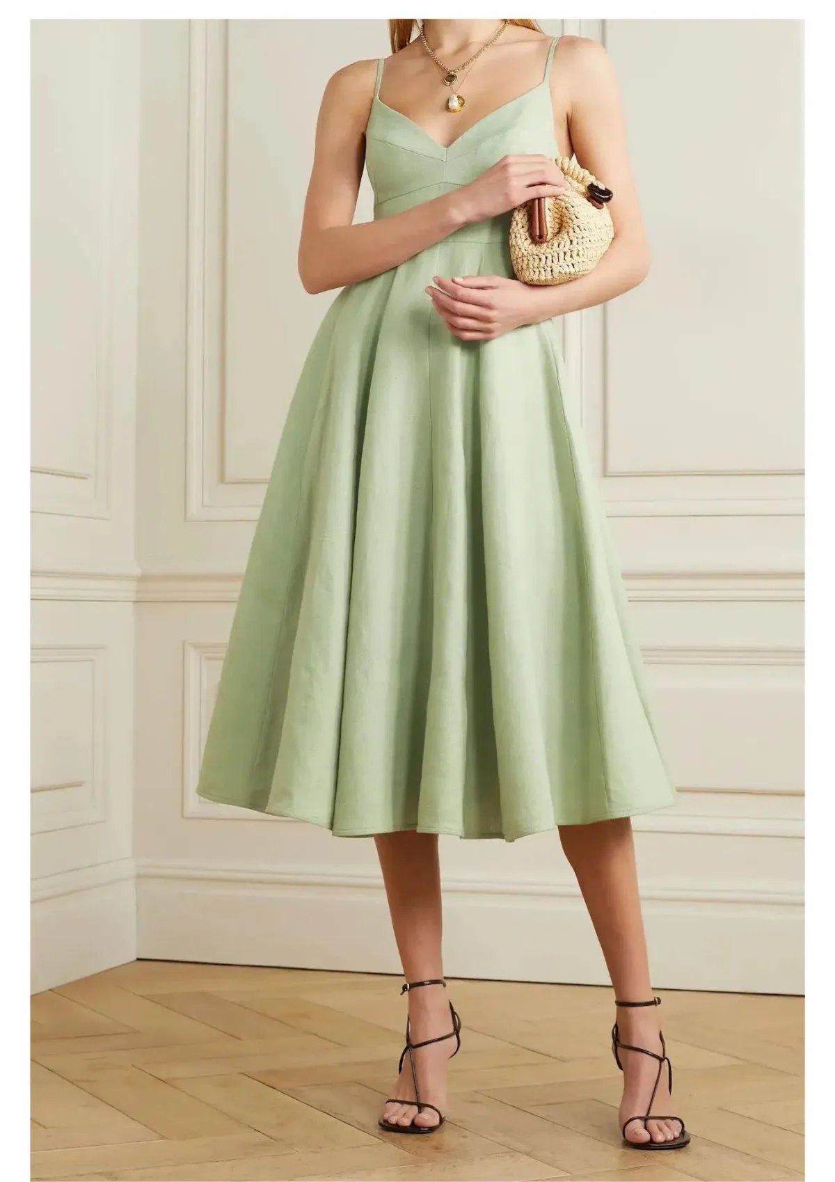 Zimmermann Ballerina Picnic Midi Dress Sage Size 0P / AU 6 - Image 1