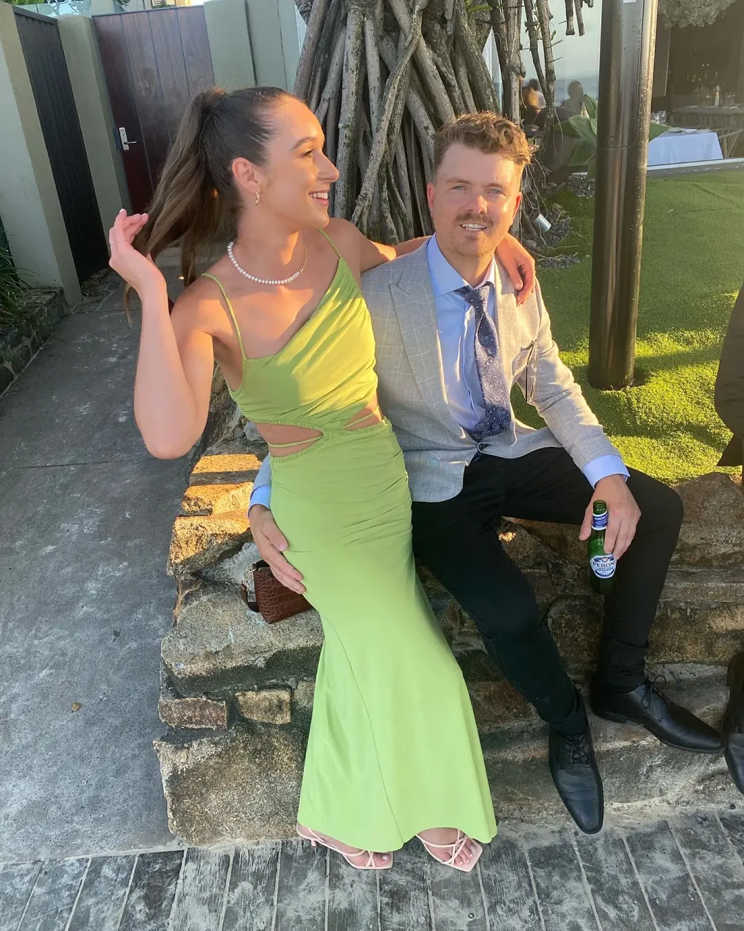 Bec & Bridge Dilkon Maxi Dress Lime Green Size 8 for rent on The Volte - main image