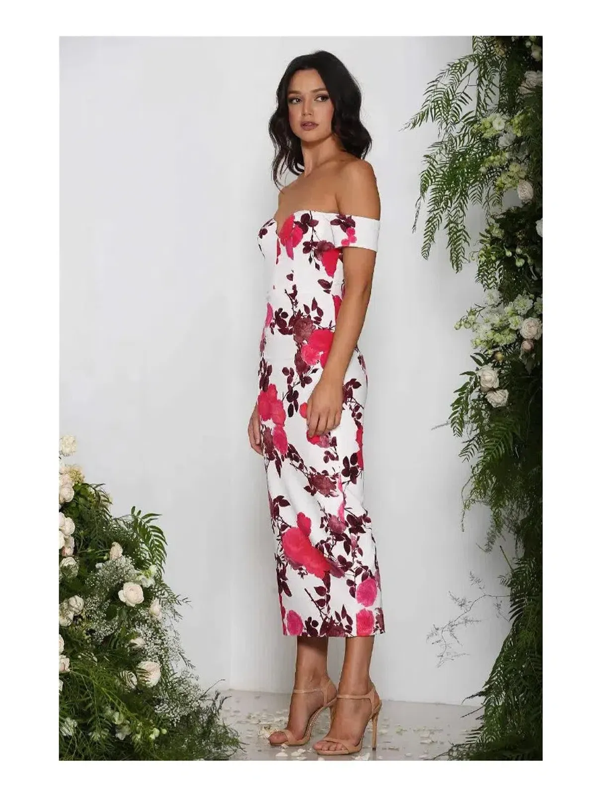 Elle Zeitoune Charlie Dress Rose Print Size 6 - Image 2