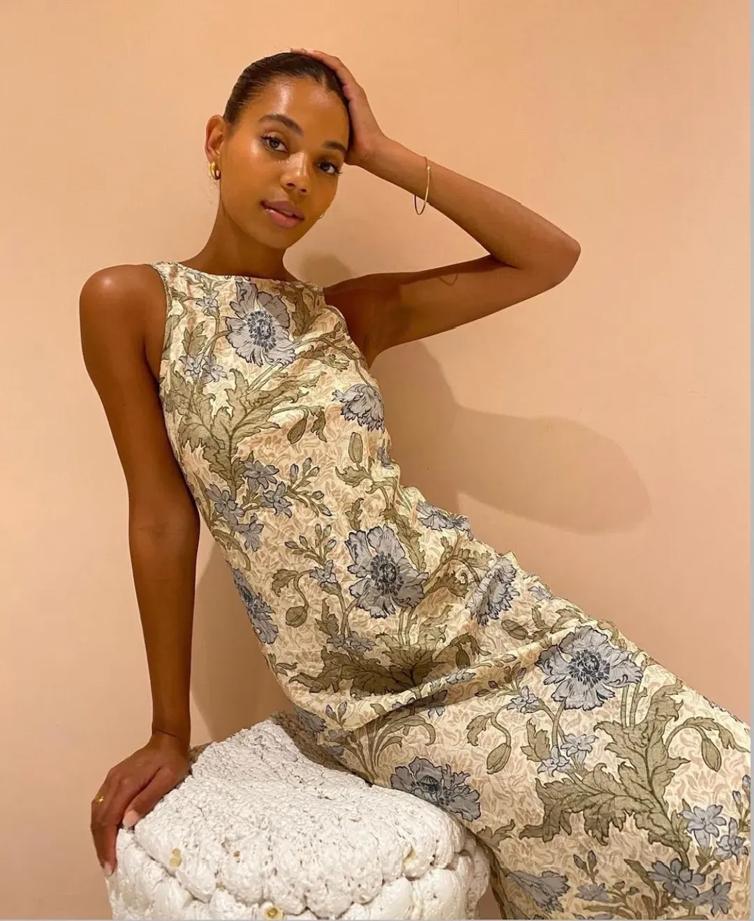 Sir the Label Maev Slip Dress Print Size 10 for rent on The Volte - main image