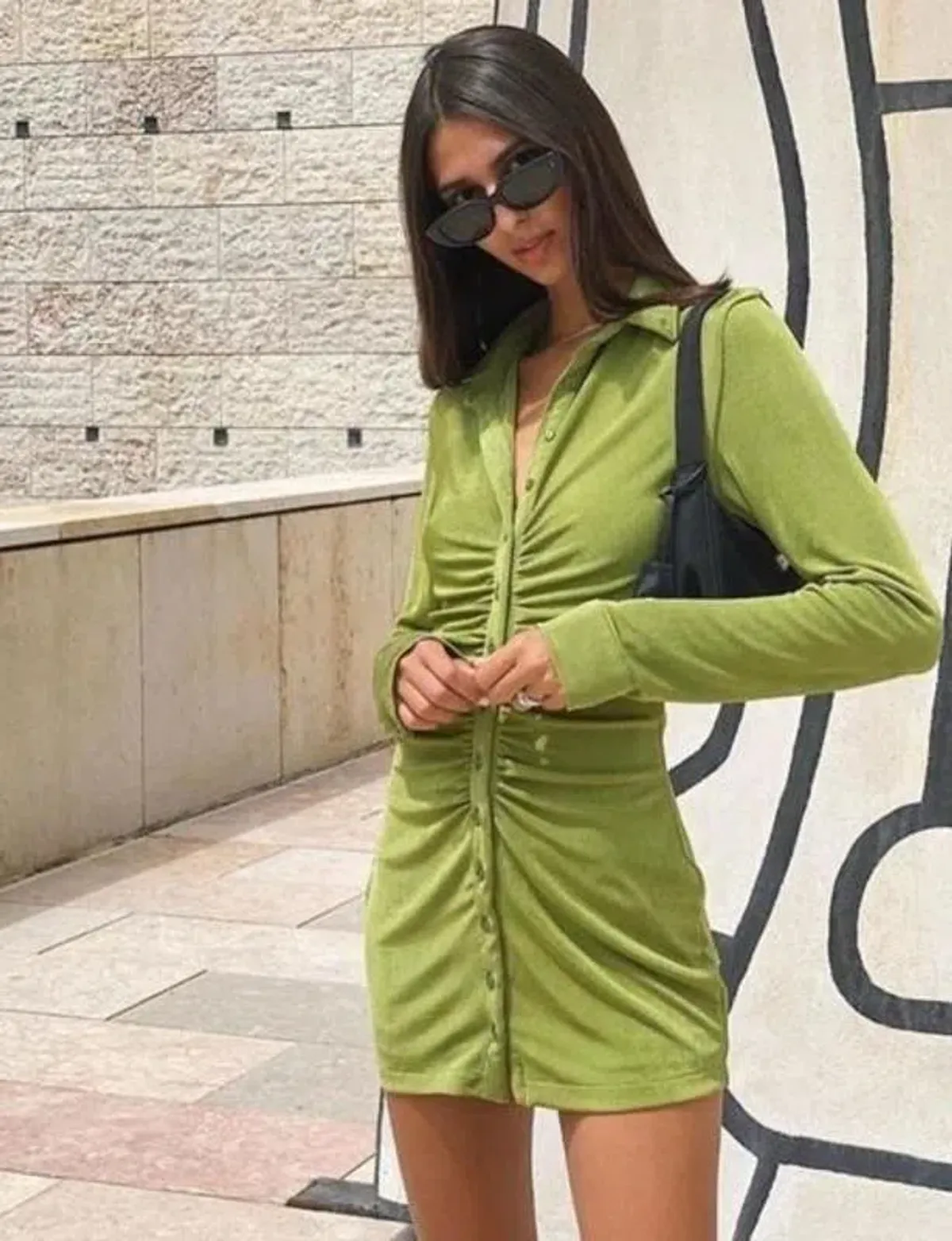 With Jéan Andy Dress Forest Green Size S - Image 1