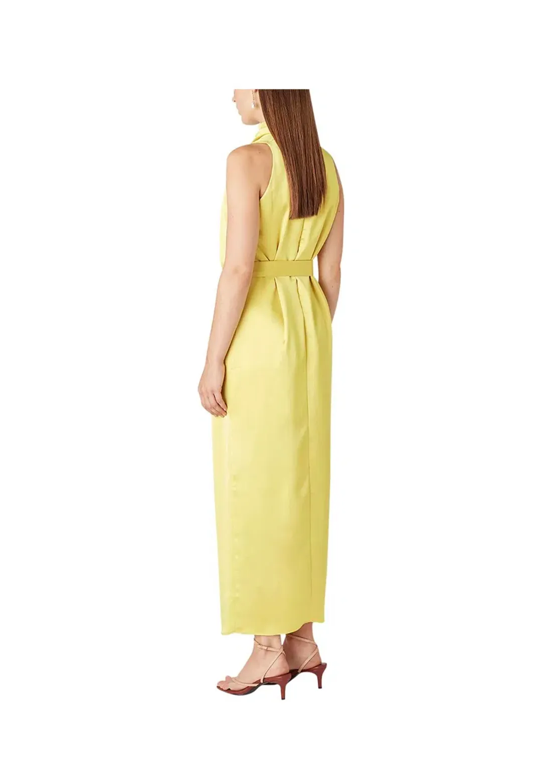 Camilla and Marc Phoebe Drape Dress Yellow Size 10 for rent on The Volte - main image