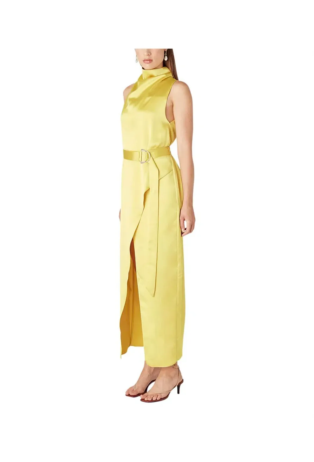 Camilla and Marc Phoebe Drape Dress Yellow Size 10 for rent on The Volte - main image