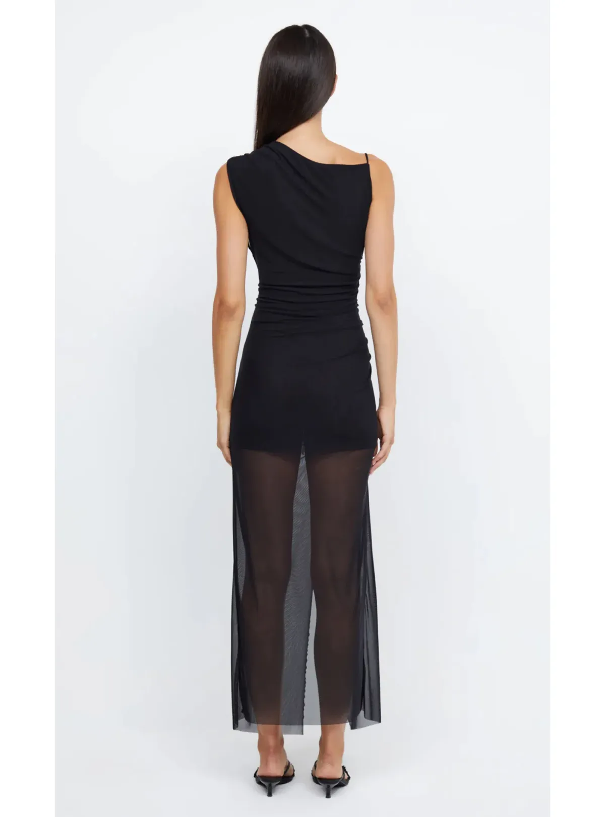 Bec + Bridge - Julien Asym Midi Dress in Black - Size 10 - Image 2