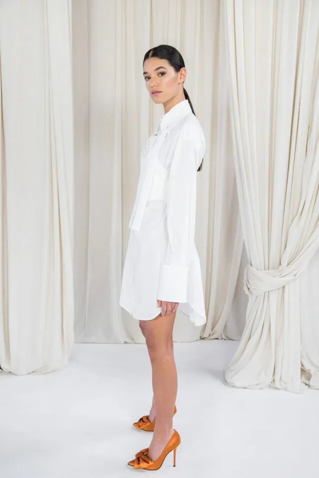 Ellery Godwin Shirt Dress White Size 6 for rent on The Volte - main image