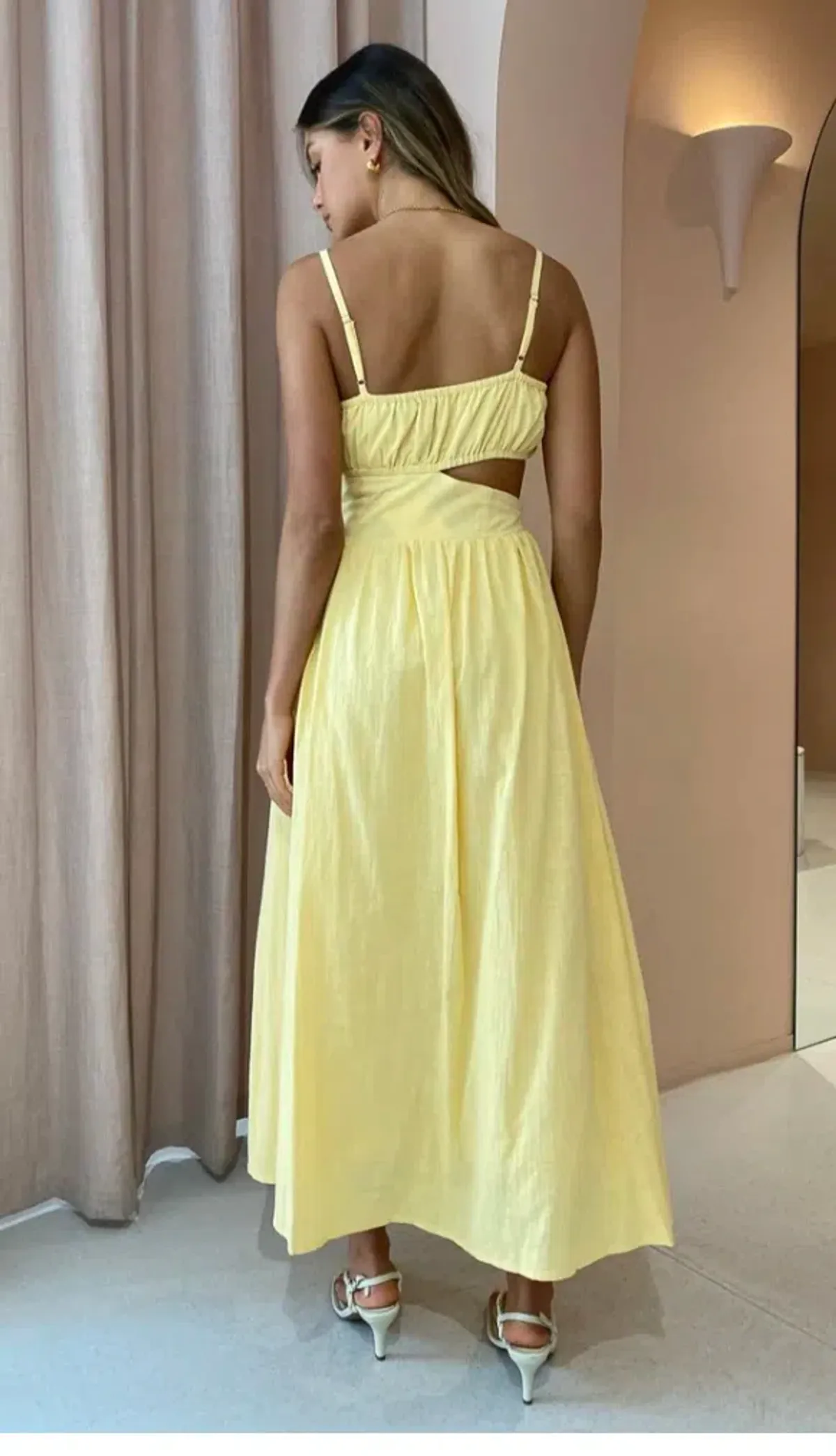 By Nicola Romantica Maxi Dress Yellow Size 8 - Image 2
