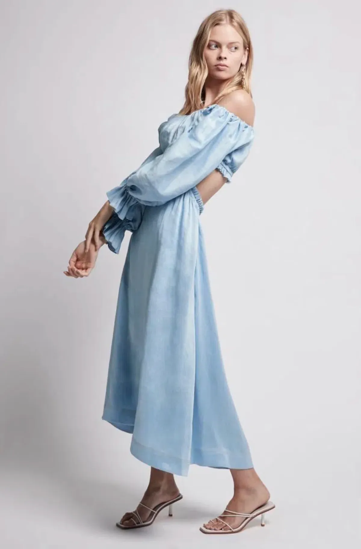 Aje Overture Blouson Midi Dress Blue Size 4 - Image 2