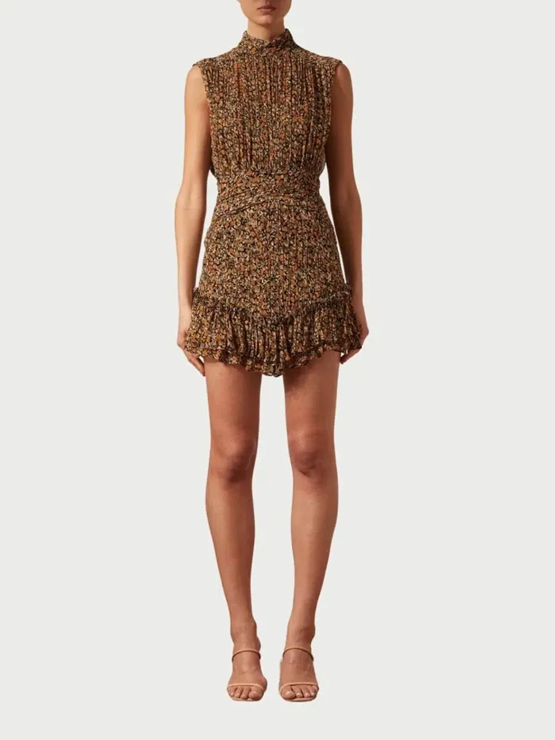 Shona Joy Paloma Sleeveless Mini Dress Print Size 8 for rent on The Volte - main image
