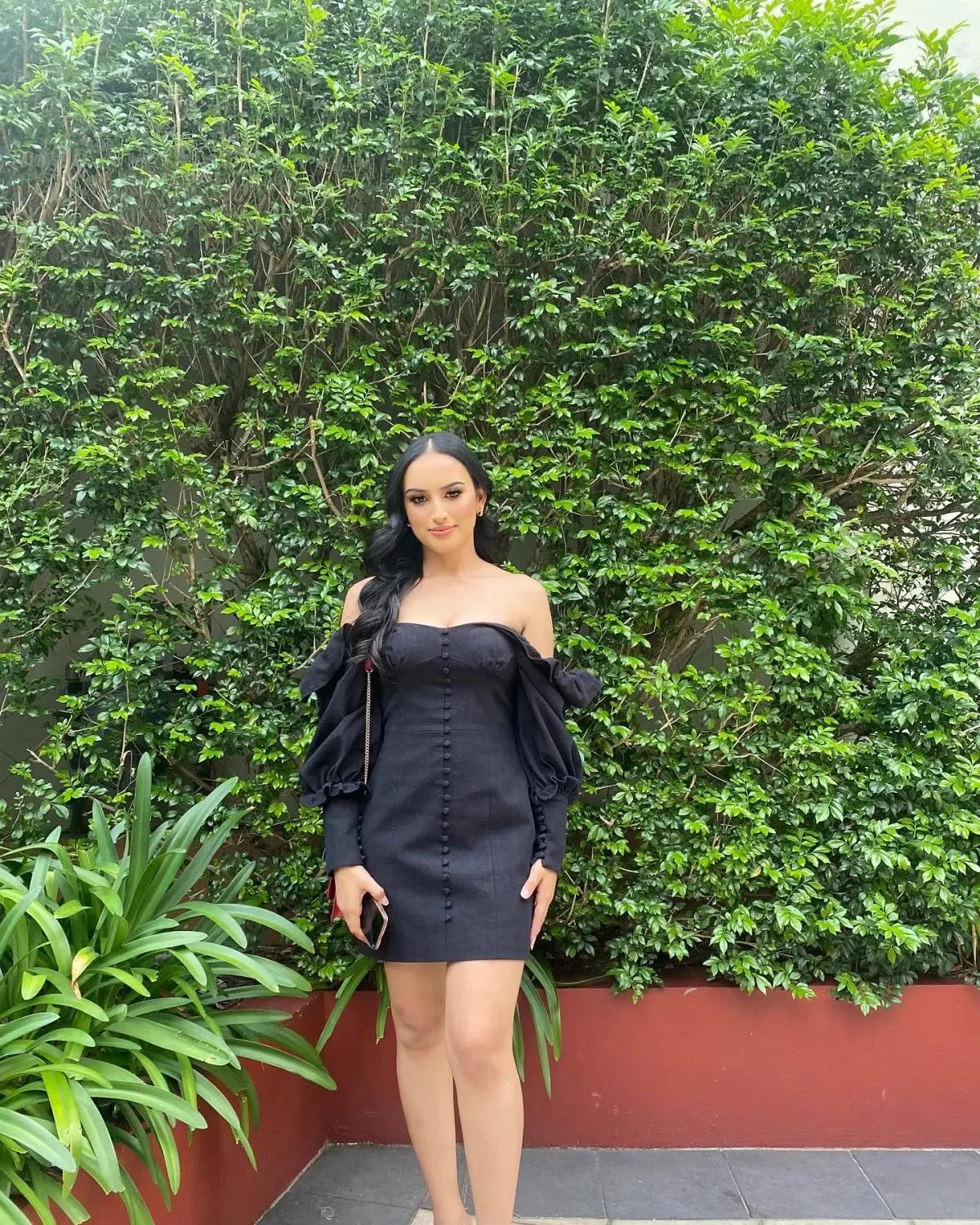 Asilio Ruffle LS Linen Dress Black Size 6 - Image 4