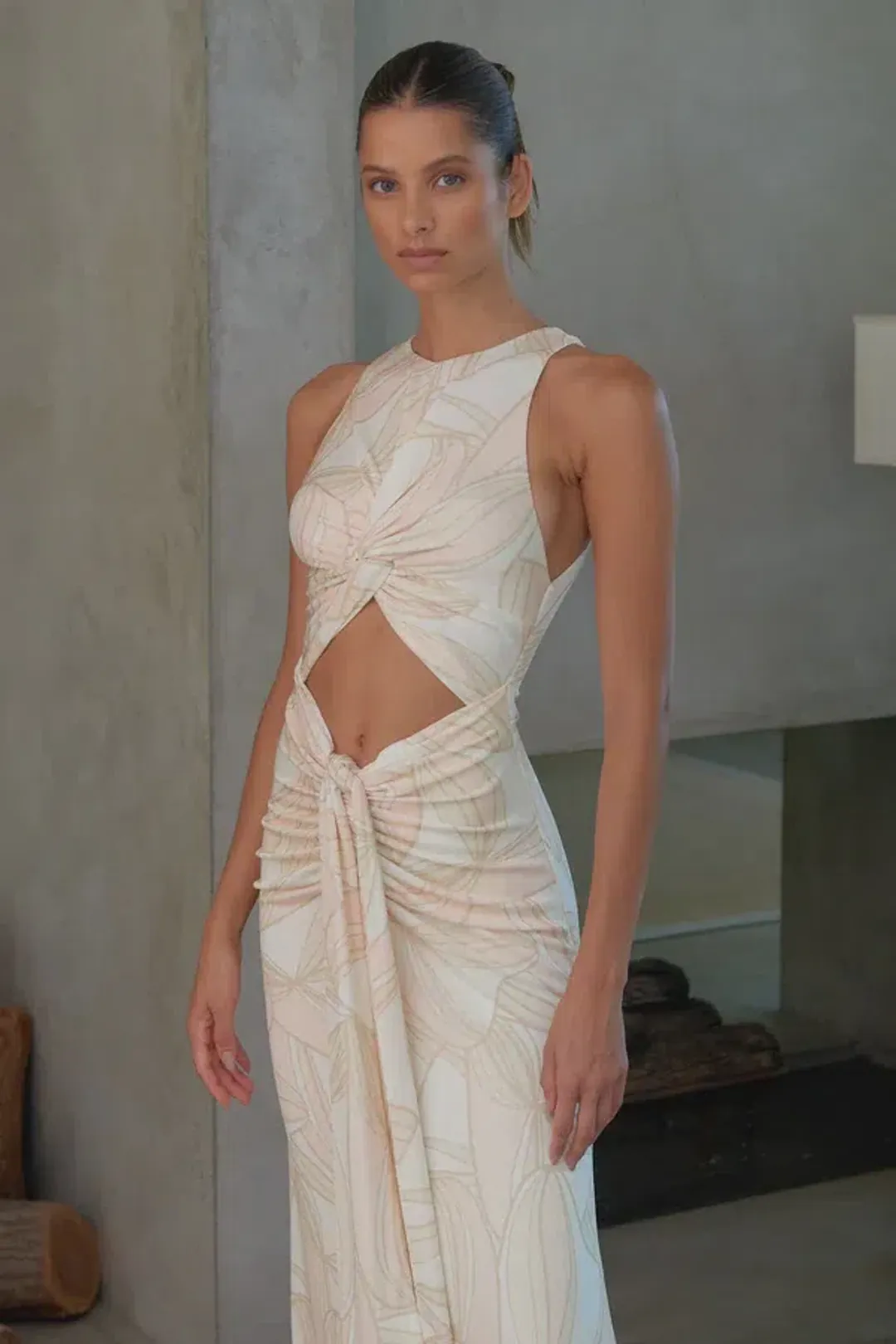 MISHA Thalia Midi Dress Print Size 12/L for rent on The Volte - main image