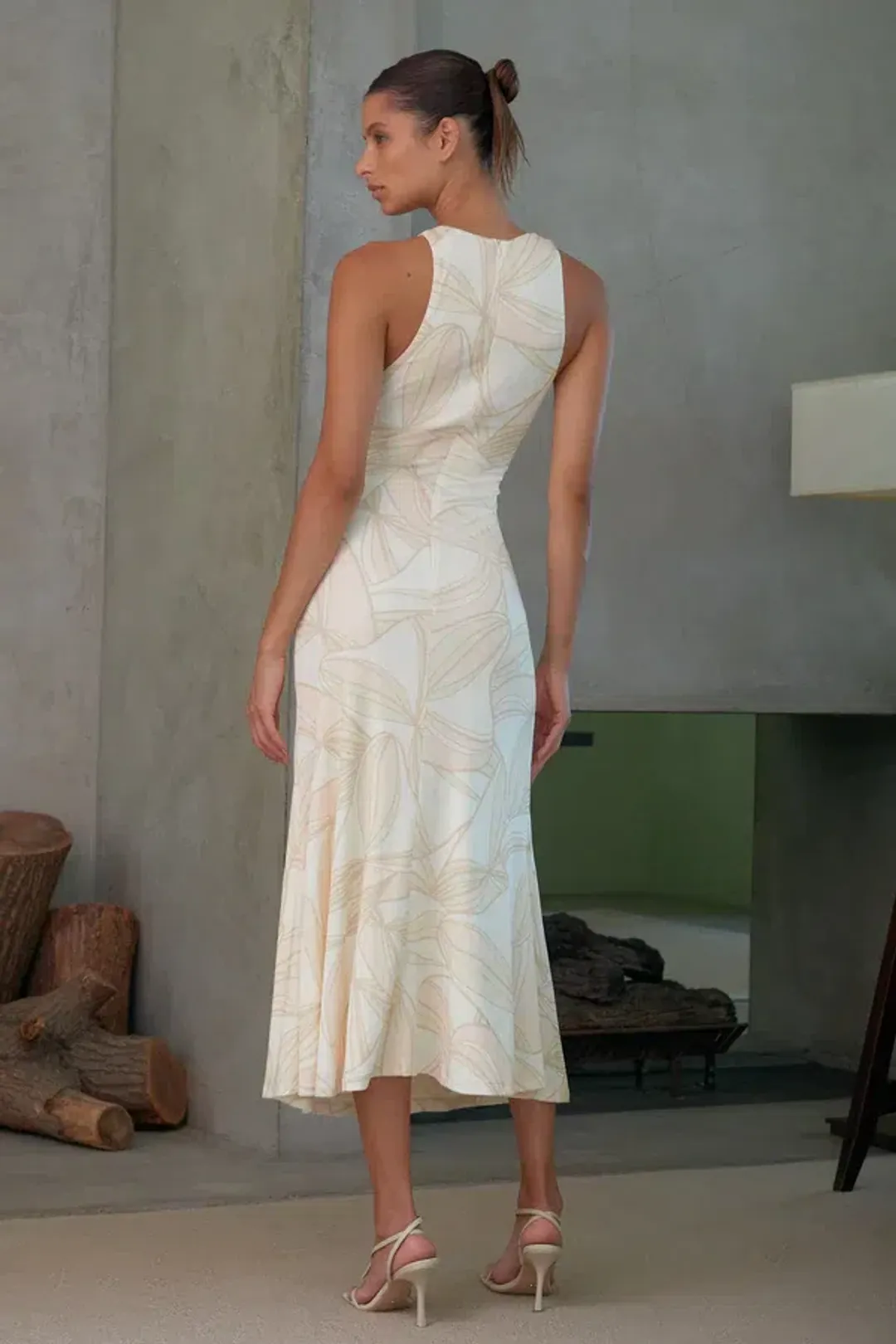 MISHA Thalia Midi Dress Print Size 12/L for rent on The Volte - main image