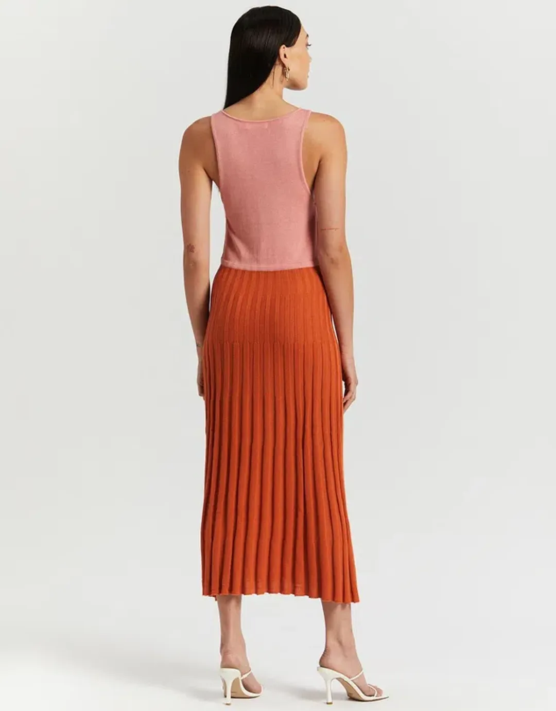 Andean Collective Tamika Dress Pink/Orange Size 8 for rent on The Volte - main image