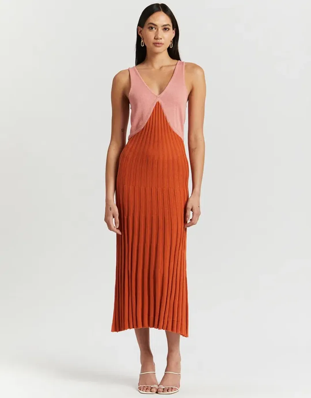 Andean Collective Tamika Dress Pink/Orange Size 8 for rent on The Volte - main image